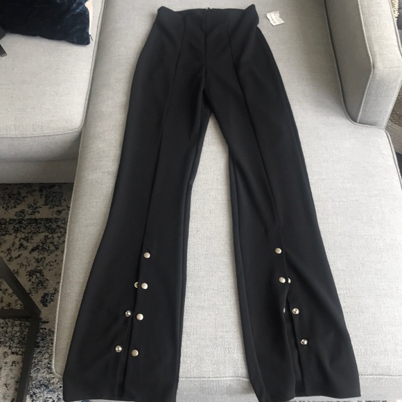Wide leg pants with snap detail - Picture 1 of 1